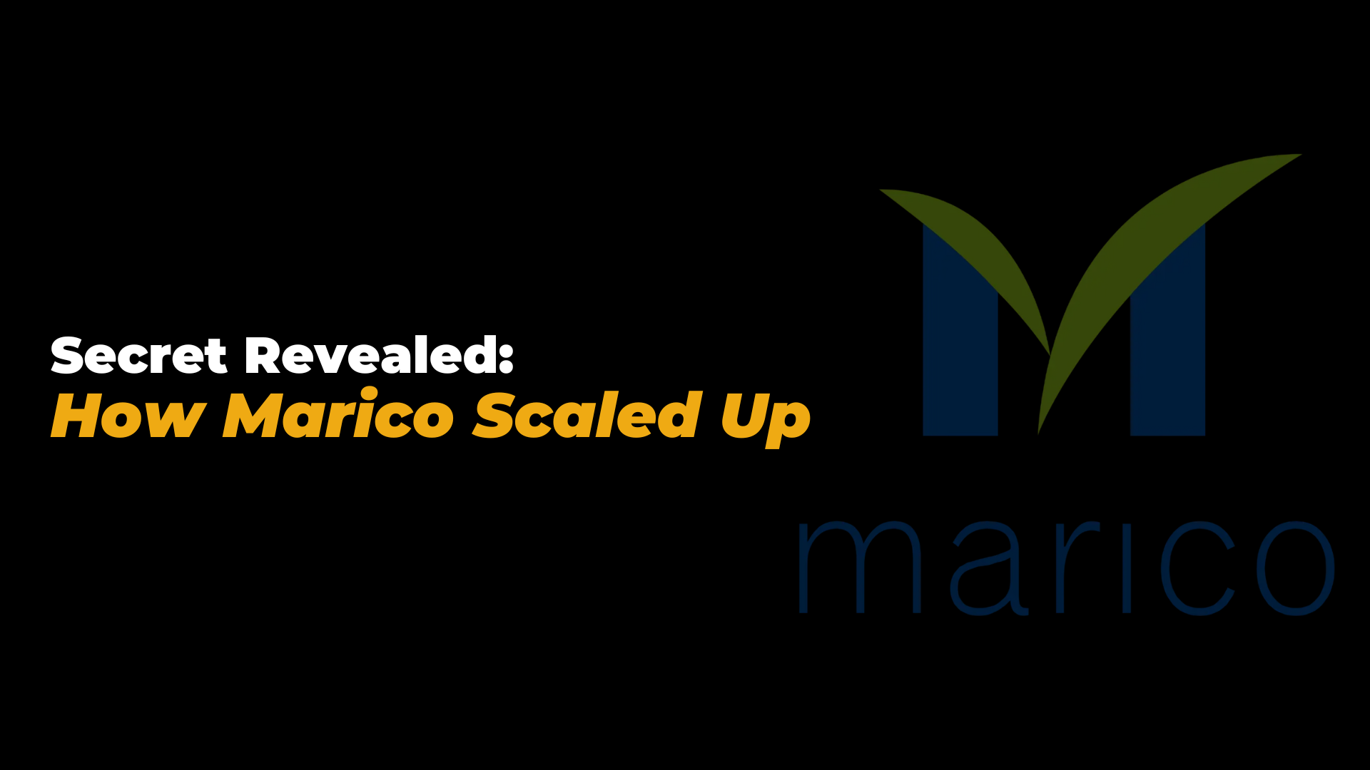 Marico – The Giant Startup
